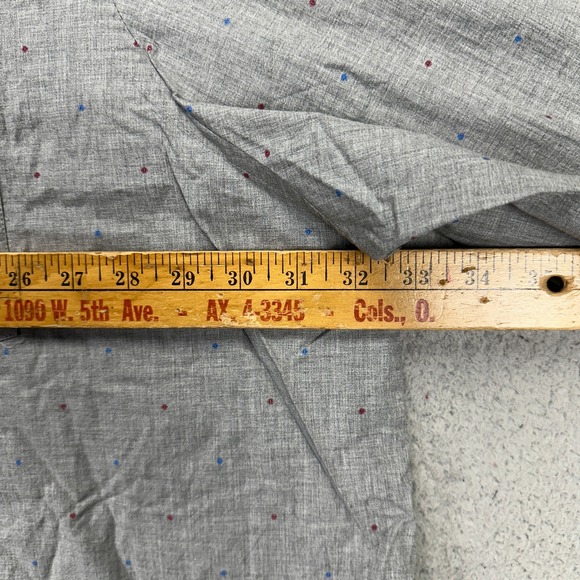 Goodfellow Co. Mens Button Down Shirt 5XB Big Tall Gray Red Dots Long Sleeve NEW - Picture 8 of 10